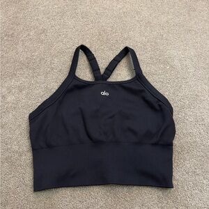 ALO Yoga Black Seamless Sports Bra